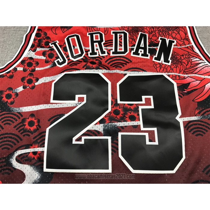 Camiseta Chicago Bulls Michael Jordan #23 Mitchell & Ness Lunar New Year Rojo